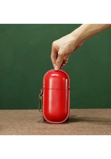 Willowhaven Orijinal Gerçek Deri El Yapımı Retro Gözlük Kılıfı - Anahtar, Kart Ve Bozukluk Saklama Orijinal