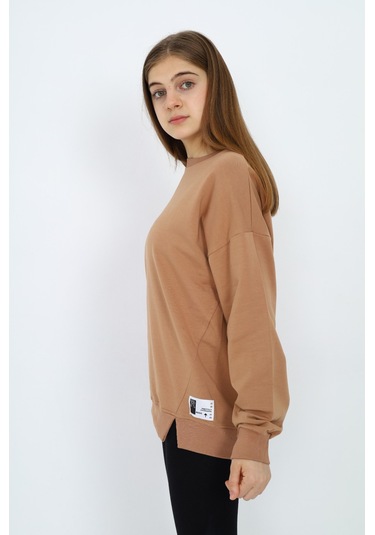 Toontoy Kız Çocuk Sweatshirt Kahverengi