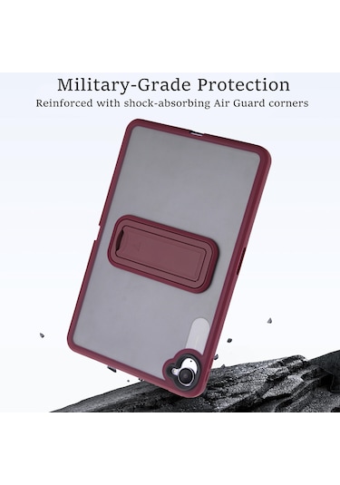 Xiaomi Pad Mini Kickstand Tpu + Pc Skin-touch Tablet Kılıfı - Şarap Kırmızısı Tablet Kılıfı