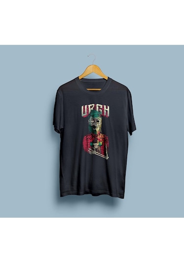 Overize Ölene Kadar Paten Urgh Tasarım Unisex T-shirt Siyah