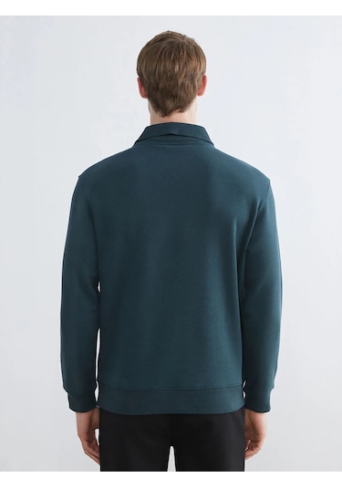 Lc Waikiki Petrol Dik Yaka Erkek Sweatshirt