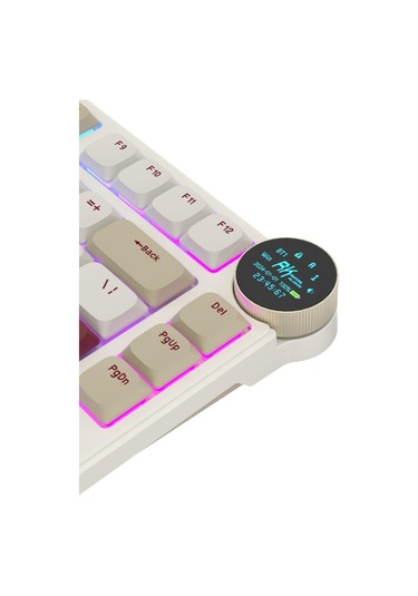 Royal Kludge N80 Low Profile Kablosuz Us Gaming Klavye Beyaz-kırmızı