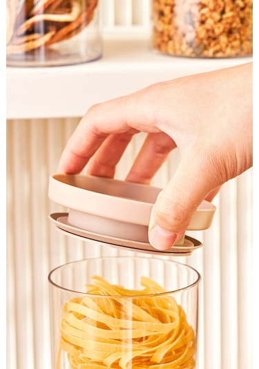 Emsan Arya 8'li Kavanoz/Saklama Kabı Bej