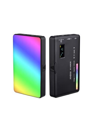 Andoer W140 Rgb Cep Klipsli Rgb Video Işığı Siyah Siyah