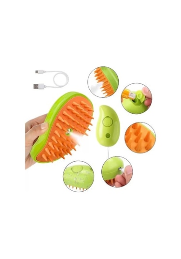 Şarjlı Soğuk Buharlı Kedi Köpek Fırçası Tarağı