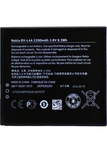 Nokia Lumia 535 (Bv-l4a) Batarya Pil 2200 mAh