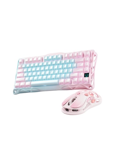 Gravastar Mercury K1 Lite Mekanik Gaming Klavye Ve M1 Pro Kablosuz Optik Mouse Seti, Aurora Mist Optik