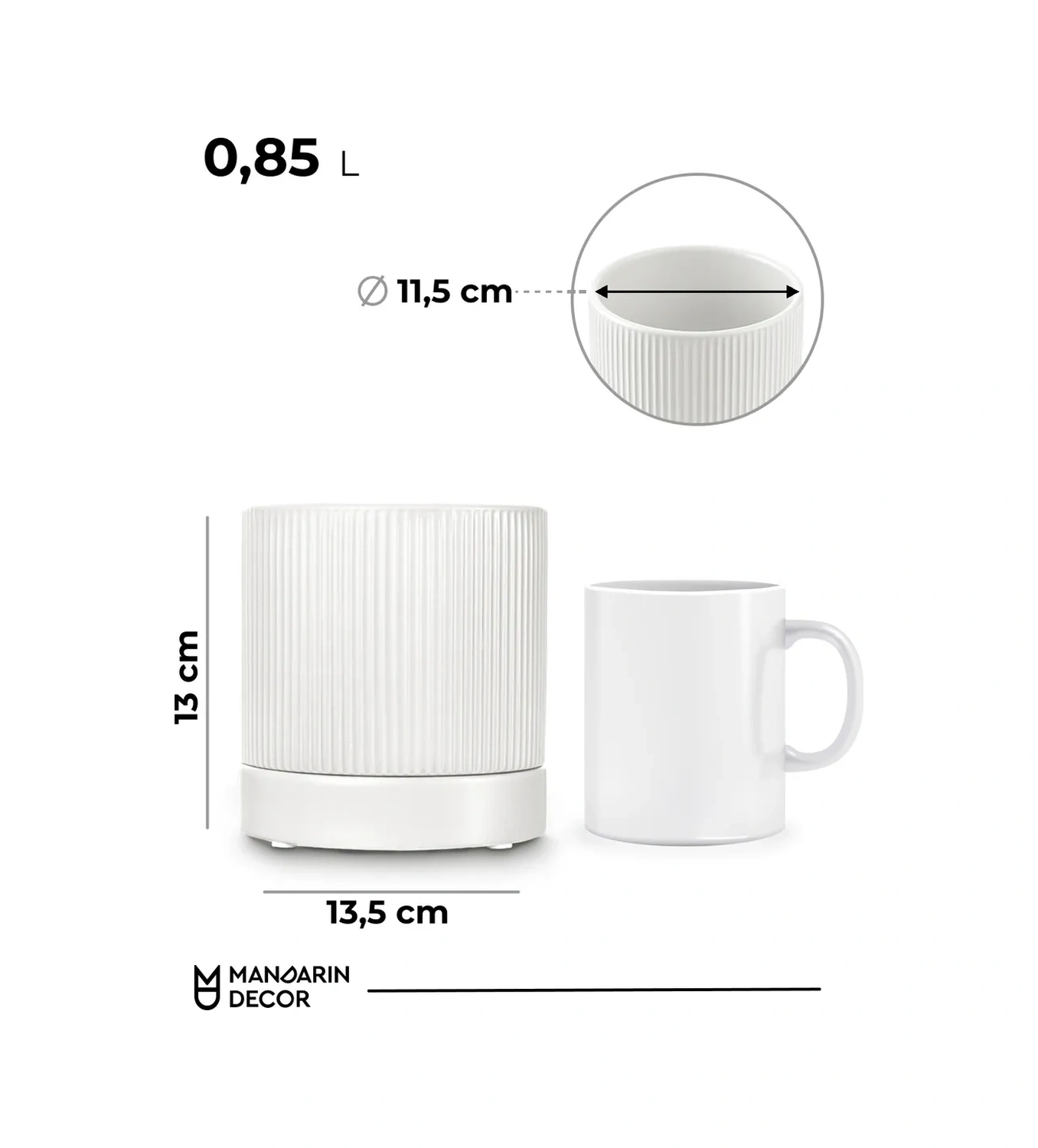 Mandarin Decor Çiçek Saksısı Seramik, Dekoratif Çiçek Saksısı 271000921