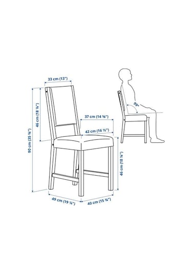 Stefan Sandalye, Venge-gri Döşemeli Ahşap Sandalye