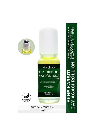 Minia Bahçe Çay Ağacı Yağı Karşıtı Roll-on, %100 Doğal, 10ml