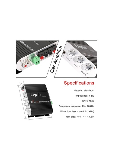 Suofeng Taşınabilir 200w Mini Hi-fi Amplifikatör - Mp3/ipod Bağlantılı, Araç & Ev Kullanımı İçin