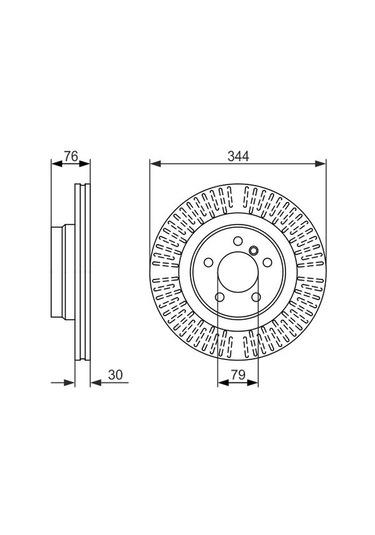 Land Rover Range Rover 3 4.4v8 2002-2009 Bosch Ön Disk 344mm 2 Adet