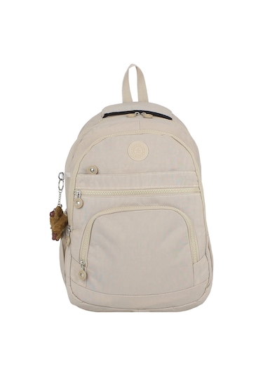 Dada Okul Sırt Çantası Bej Ortaokul Lise Geniş İç Hacim Ortopedik Su Geçirmez Kumaş Bej