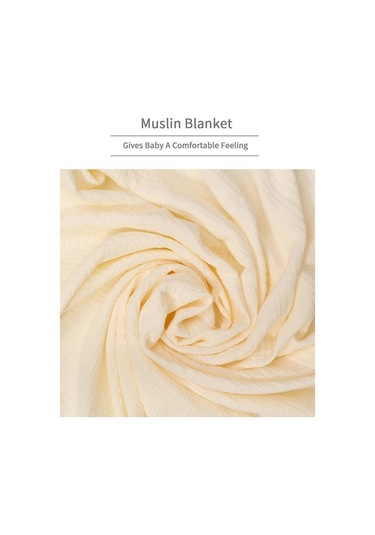 Flybuy Yumuşak Xindoker Ve Püsküllü Muslin Doğa Dostu Bebek Battaniyesi 80x65cm Haki