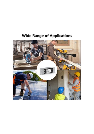 Moveevo Dijital Seviye Jd11 - Abs Malzeme, 4x90 Ölçüm Aralığı, 0.05 Çözünürlük, Manyetik Fonksiyon, Sayısal Ekran - Gümüş