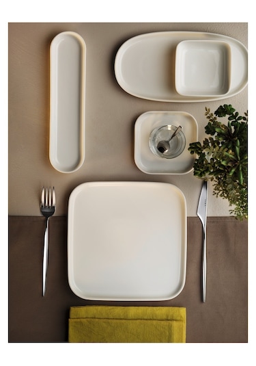 Olika Floransa 32 Parça Porselen Kahvaltı Ve Ikram Seti Beyaz