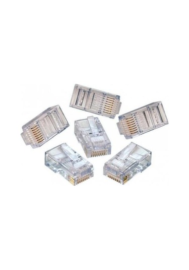 Speeduf Rj45 Cat6 Yeni Nesil Delikli Jack Konnektör 100 Adet