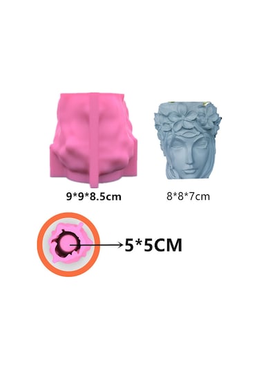 Suntek Silikon Vazo Kalıpları Epoksi Reçine Saksı Kalıp