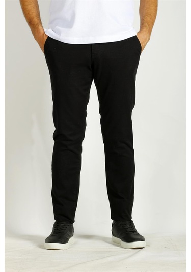 Erkek Syah Slim Fit Armürlü Chino Pantolon Ncs Jeans 2194-siyah Siyah