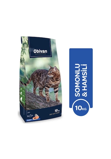 Obivan Somonlu Ve Hamsili Kedi Maması 10 Kg