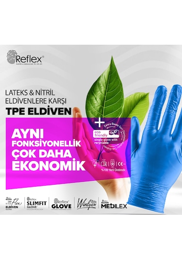 Reflex Winlyex Termo Vinil Pudrasız Eldiven M 100'lü