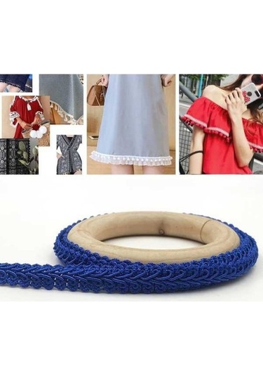 Flybuy Novahub Polyamid İpek Kırkayak Dantel Kemer, 25m, 1.2cm Genişlik, Mavi Kumaş Kemer