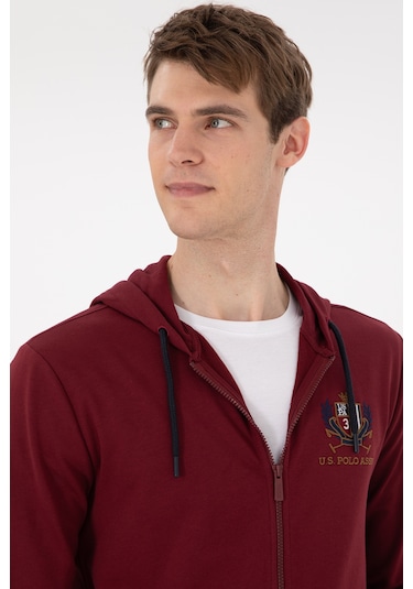 U.s. Polo Assn. Erkek Bordo Hırka Örme 50293649-vr014 Bordo