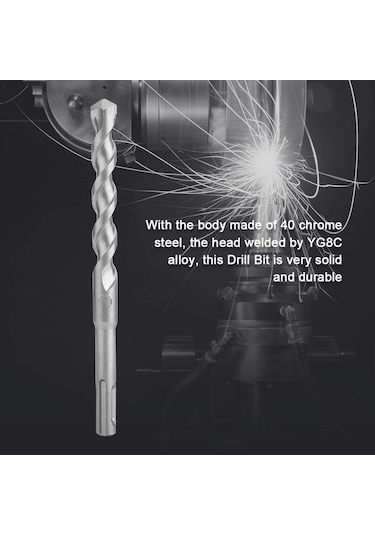 6 Parça Matkap Ucu, Elektrikli Çekiç Beton Matkap Ucu Seti, Krom