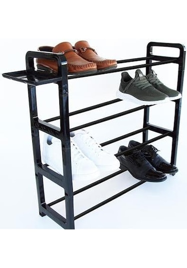 DecoBella 4 Katlı Ayakkabılık Siyah