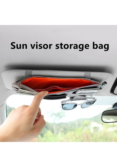 Araba Visor Organizatör Araba Visor Güneş Gözlüğü Tutucu Visor Aksesuarları Kamyonlar Için 1pc Red