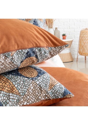 Schafer Home Premium Comfort Çift Kişilik Nevresim Takımı 6 Parça-kiremit Kiremit