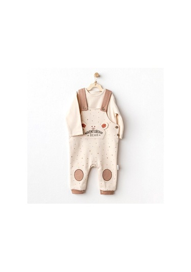 Andywawa Bebek Adventurous Jumpsuit Salopet Takım Bej Ac25027 Beige