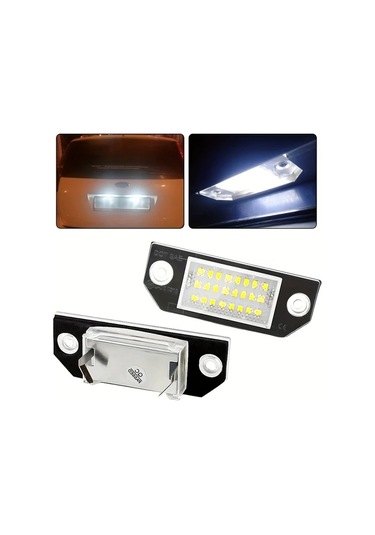 Xuweiwei Ford Focus Mk2 C-max İçin 2 Adet Led Plaka Işığı İki Set Hata Yok 6500k