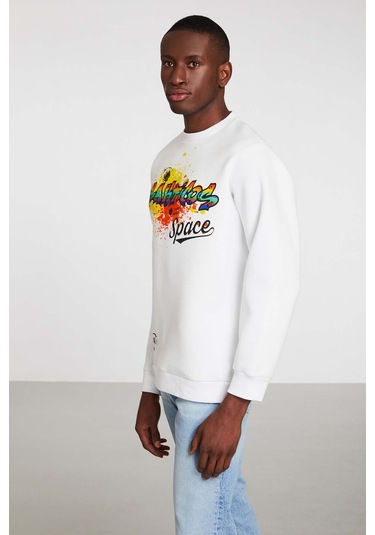 Gravıty Galaktıcos Comfort Beyaz Sweatshirt