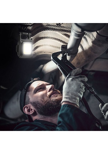 Buffer Anahtarlıklı, Açacaklı,güçlü Mıknatıslı El Feneri Siyah