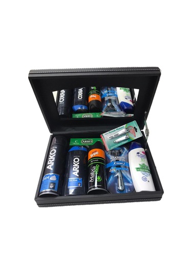 Arko Tıraş Seti Deri Kutulu Tıraş Seti 7'li