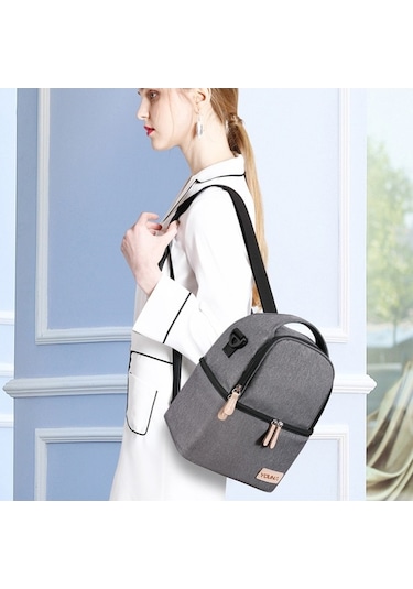 Novahub Mufunye Bebek Çantası - Büyük Kapasiteli, Termal Yalıtımlı, Sırt Ve Omuz Askılı, Gri Model Gri