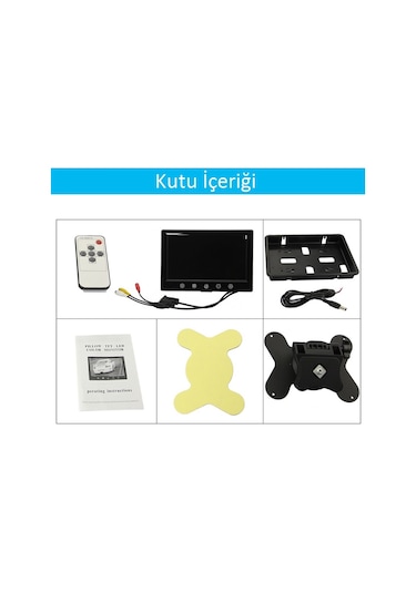 9 İnç Vga Çıkışlı Araç Monitörü