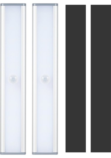 Fortunelane 30 Led Manyetik Şarjlı Akıllı Işık Şeridi, Hareket Sensörü, 120 Derece, Beyaz, 2 Adet Beyaz