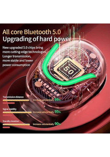 T2 Bluetooth 5.0 Tws Dokunmatik Dijital Ekran Şarj Kutusu İle Gerçek Kablosuz Bluetooth Kulaklık Beyaz