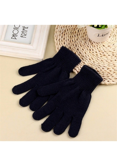 Eleven Markets Kışlık Tiriko Kadın Eldiven Lacivert Eldiven Lacivert