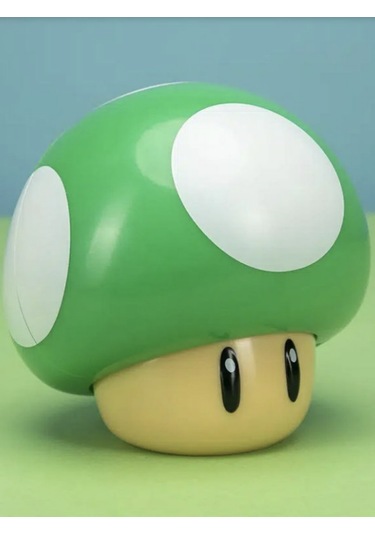 Super Mario Mantarı Gece Lambası, Usb Şarjlı, Sesli, Kırmızı