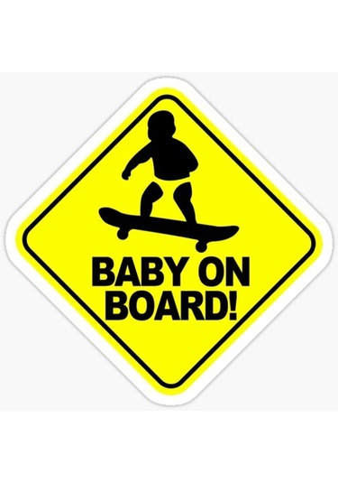 Baby On Board Arabada bebek var Oto Sticker Etiket 19CM md23