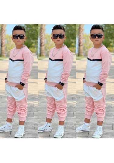 İki İplik Cepli Garson Boy Takımlar Gri - Beyaz - Siyah
