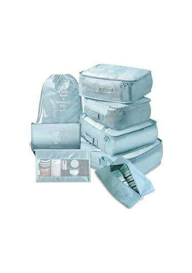 Dancemonkey 8 Parça Valiz Düzenleyici Seti Seyahat Saklama Çantası01 Altın Altın