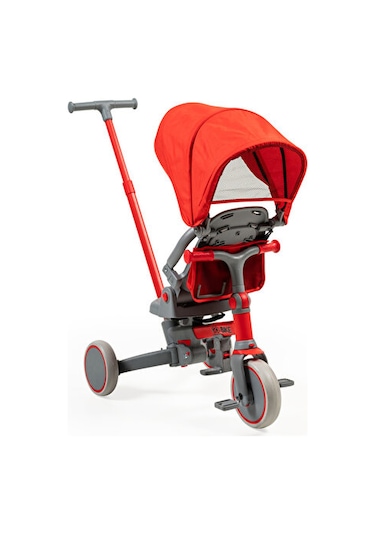 Baby2go Go-bike Ebeveyn Kontrollü 3 Tekerlekli Tenteli Bisiklet Haki