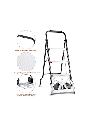 Duffmart PR2380A Pro Merdivenli Katlanır Paket Taşıma Arabası 80 KG