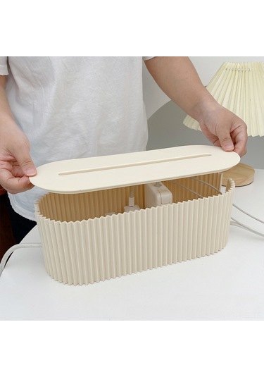 Reedark Pratik Ve Şık Kablolama Saklama Kutusu - Nemlendiricili Beyaz Tasarım