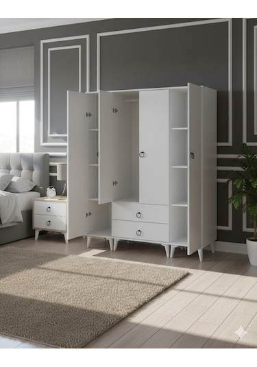 Koru 4 Kapaklı Dolap Gardırop - Byz M2