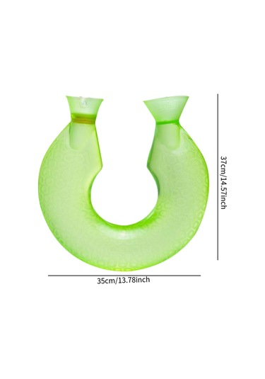 Homyl Boyun Sıcak Su Torbası Kokusuz Kalın Taşınabilir Yeşil